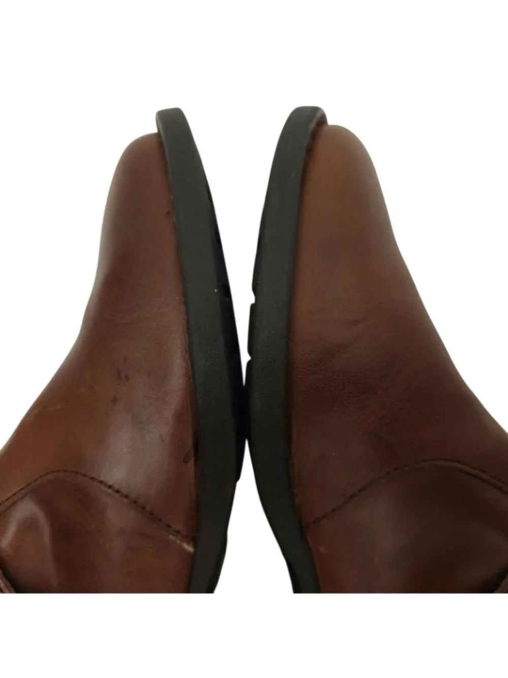 Born Ankle Boots 7.5 Strappy Multi Buckle Side Zip Brown Leather Booties Moto